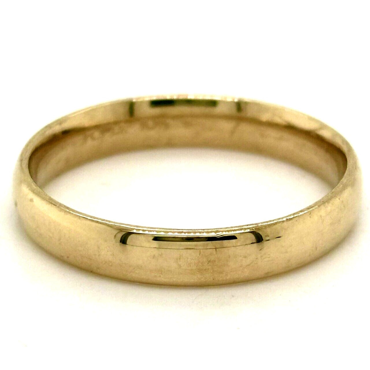4mm Wedding Band Ring REAL Solid 10 K Yellow Gold 3.9 g Size 10.75