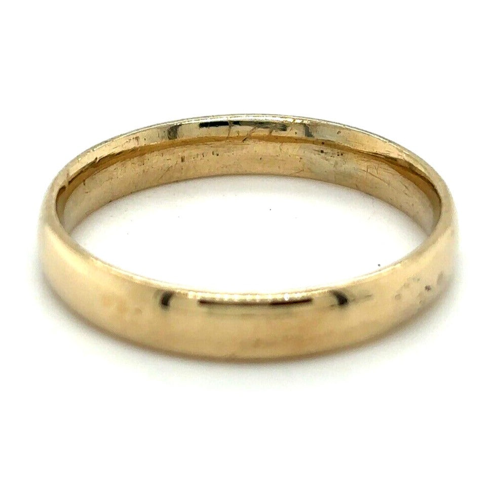 4mm Wedding Band Ring REAL Solid 10 K Yellow Gold 3.9 g Size 10.75