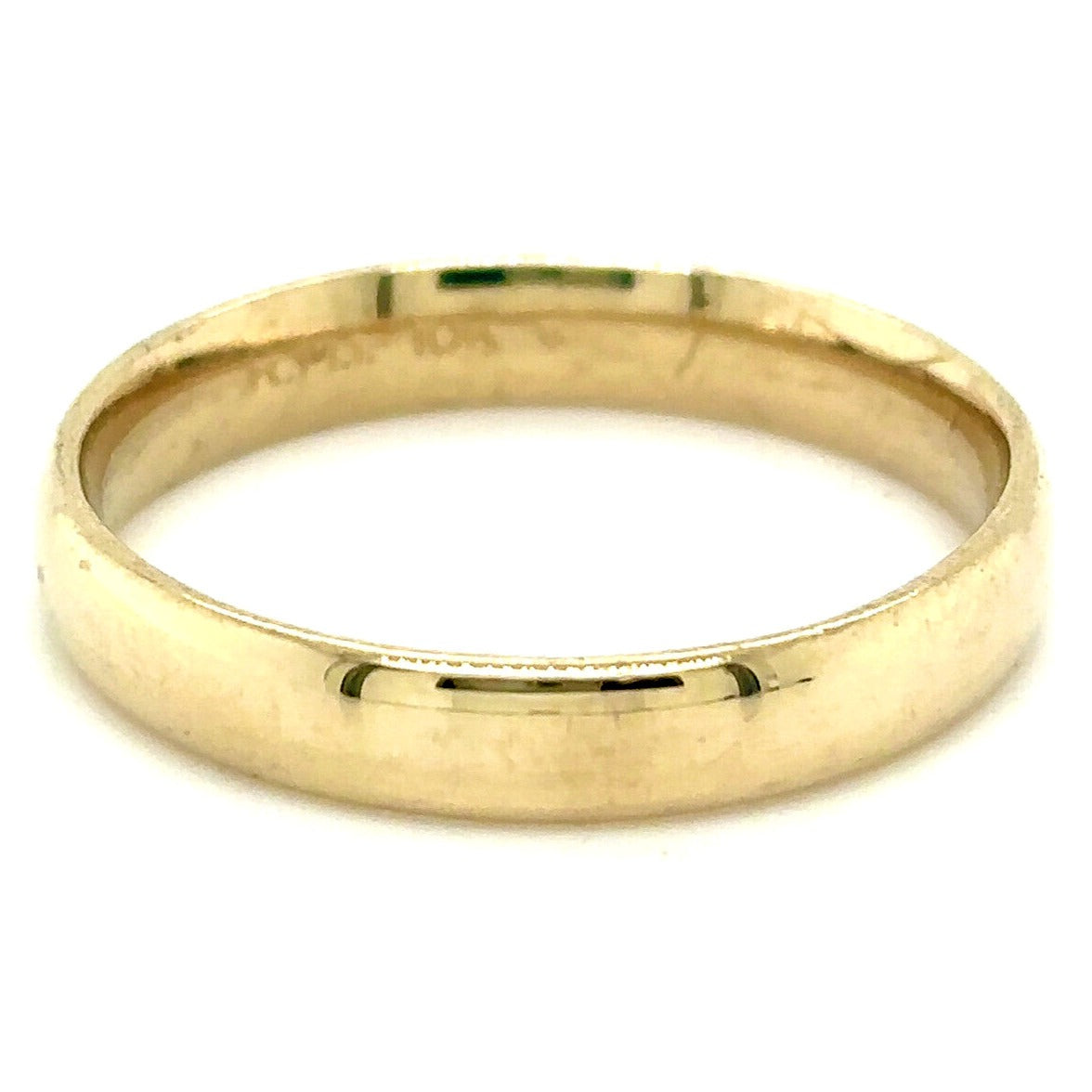 4mm Wedding Band Ring REAL Solid 10 K Yellow Gold 3.9 g Size 10.75