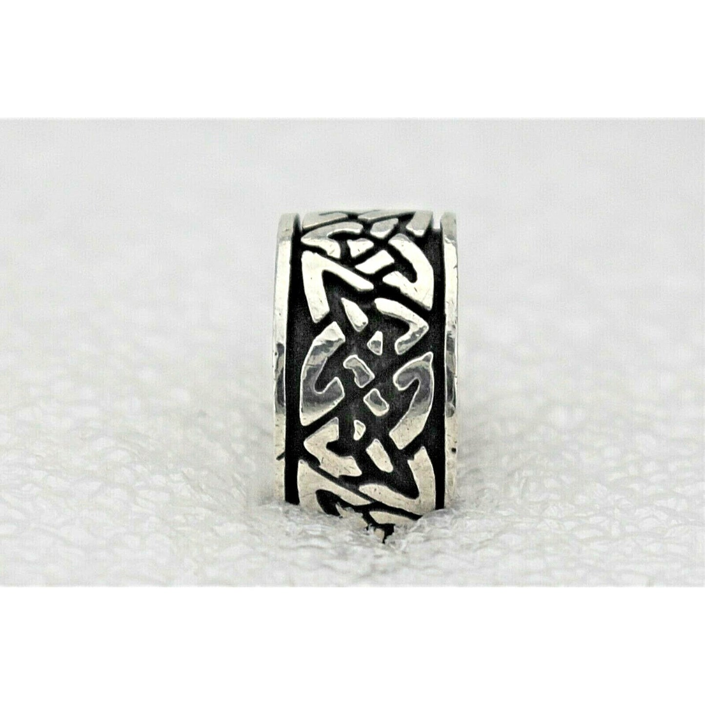 Sterling Silver Celtic Knot Band Ring 8.5g Size 5.25