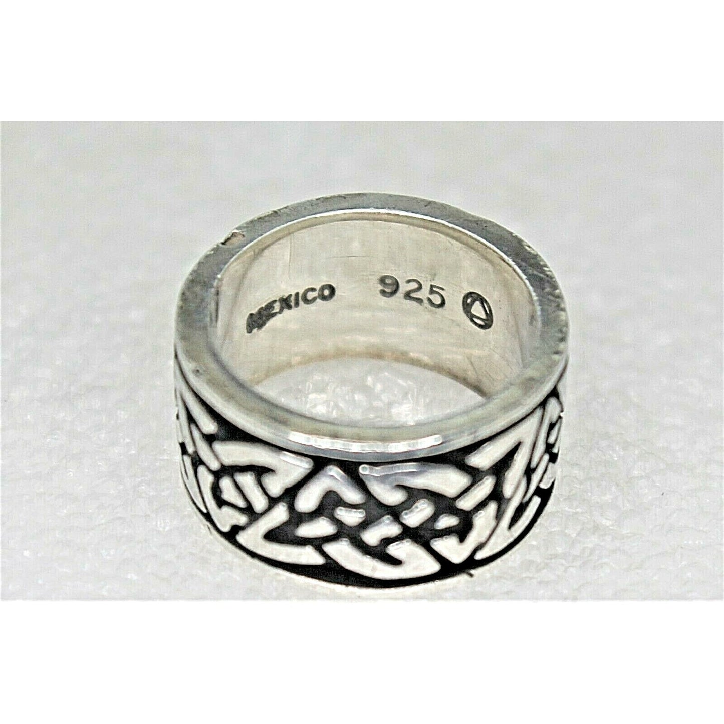 Sterling Silver Celtic Knot Band Ring 8.5g Size 5.25