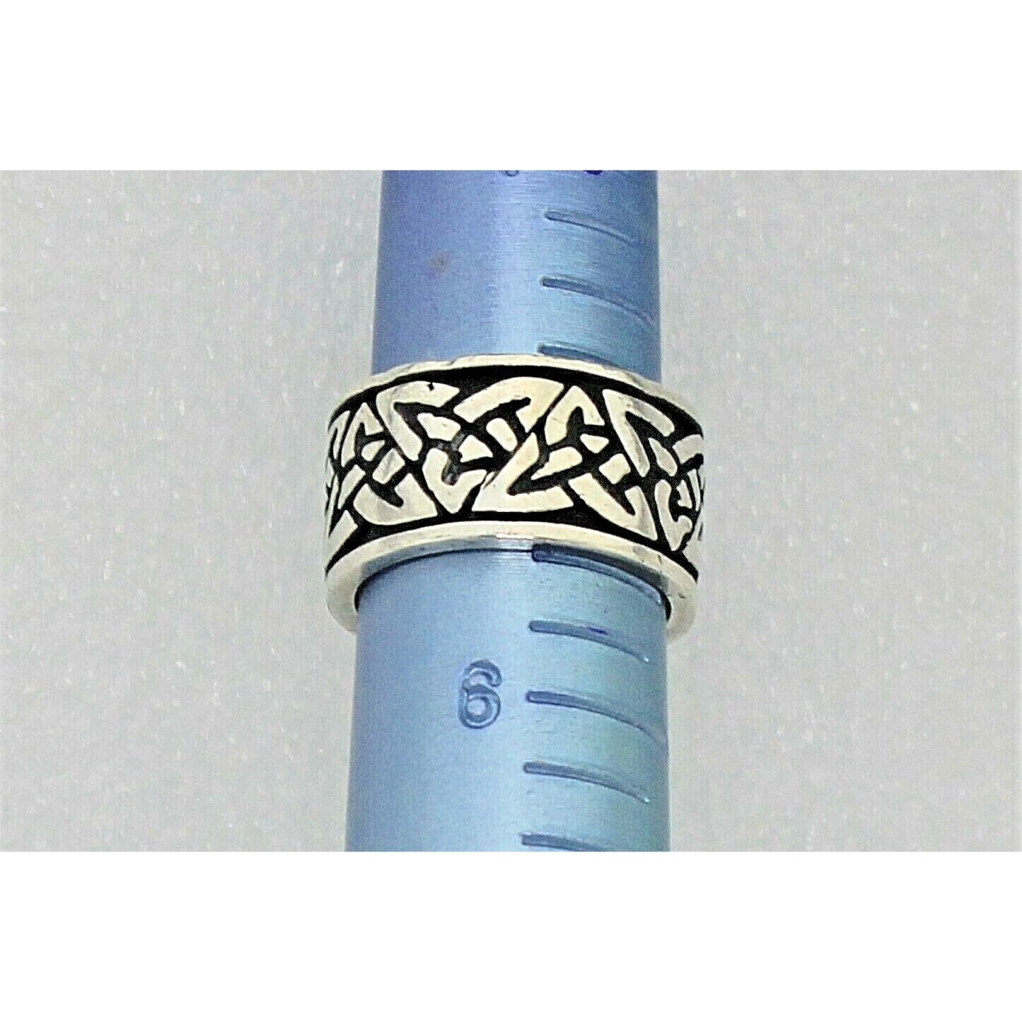 Sterling Silver Celtic Knot Band Ring 8.5g Size 5.25