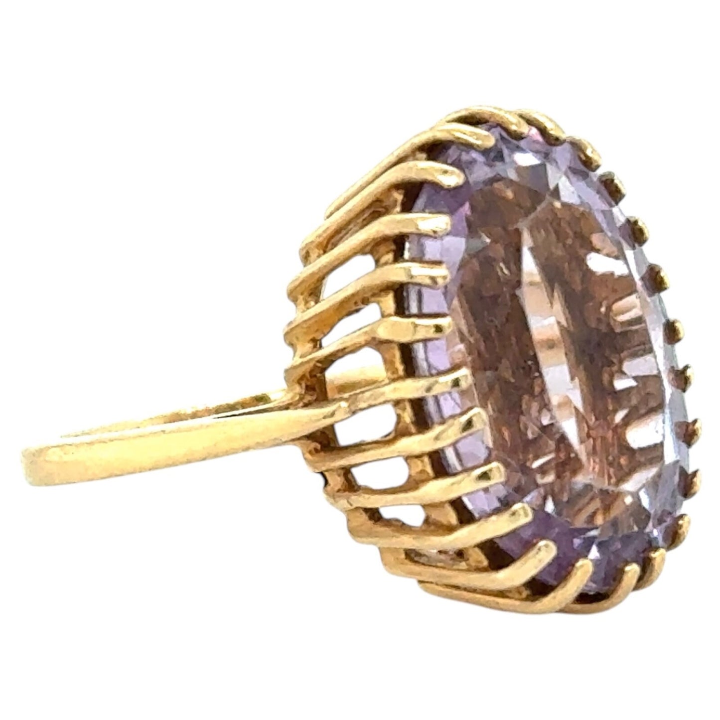 Amethyst Solitaire 14k Yellow Gold Ring 7.1g Size 6.75