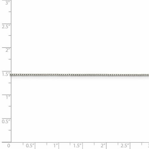 Sterling Silver Rhodium-plated .9mm Box 18 inch Chain + 2 inch extention