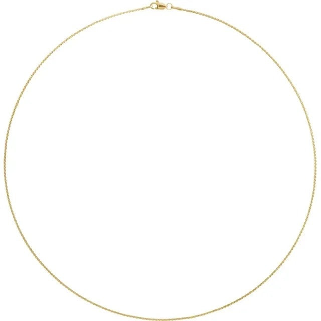 14K Yellow Gold-Filled 1.5 mm Wheat Chain 18" With Lobster Clasp