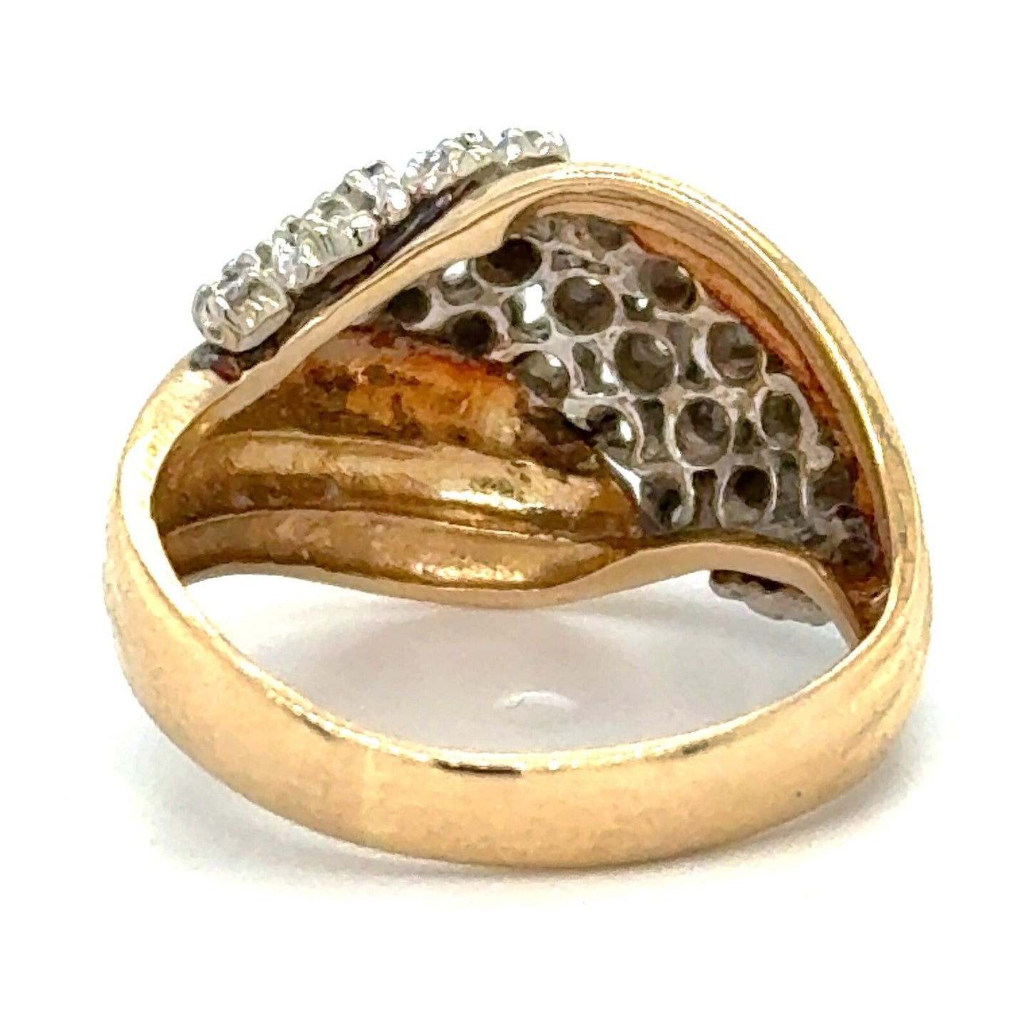 1/10 Ctw Diamond Cluster 14k Yellow Gold Ring 5.3g Size 6.25 (I1-3,H-J)