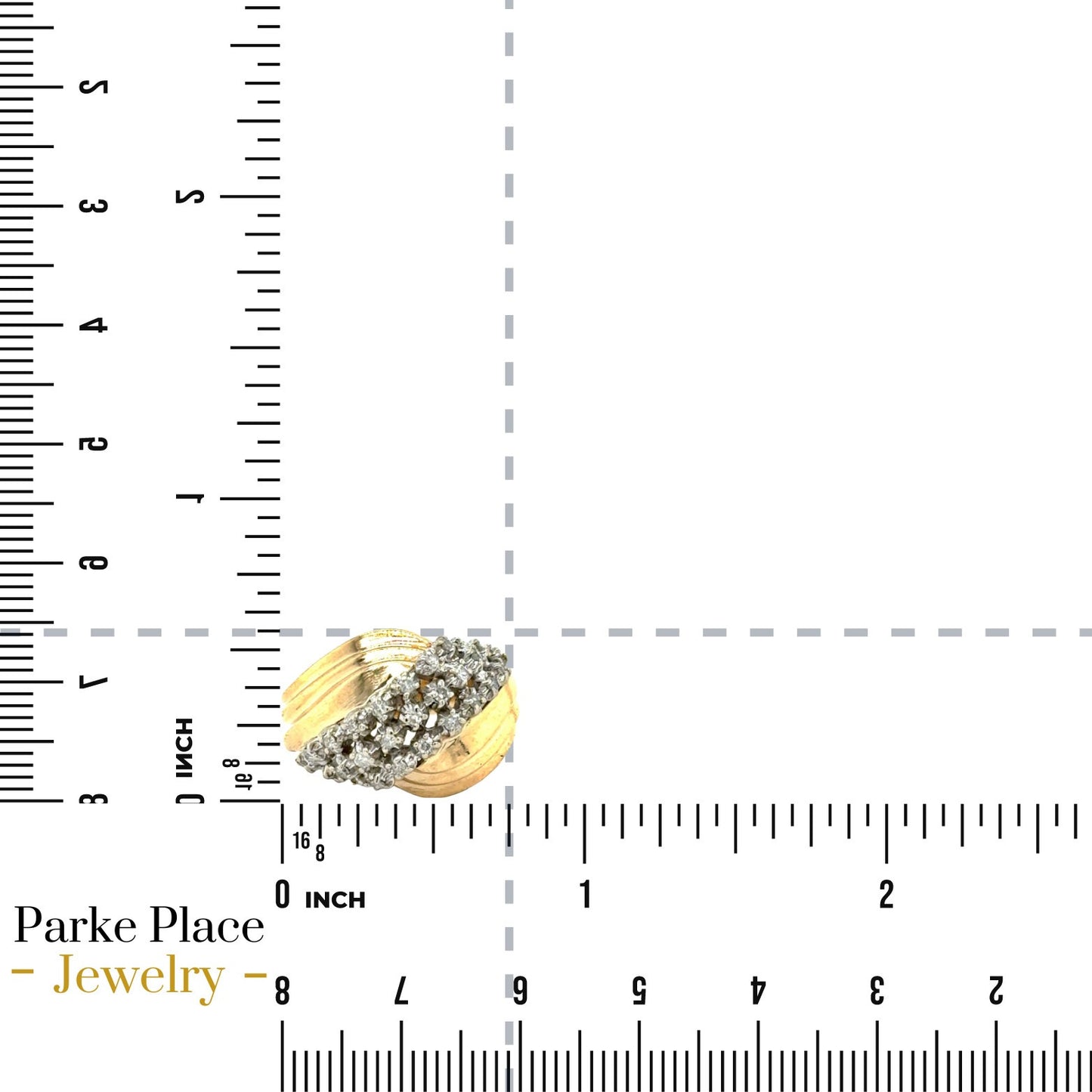 1/10 Ctw Diamond Cluster 14k Yellow Gold Ring 5.3g Size 6.25 (I1-3,H-J)