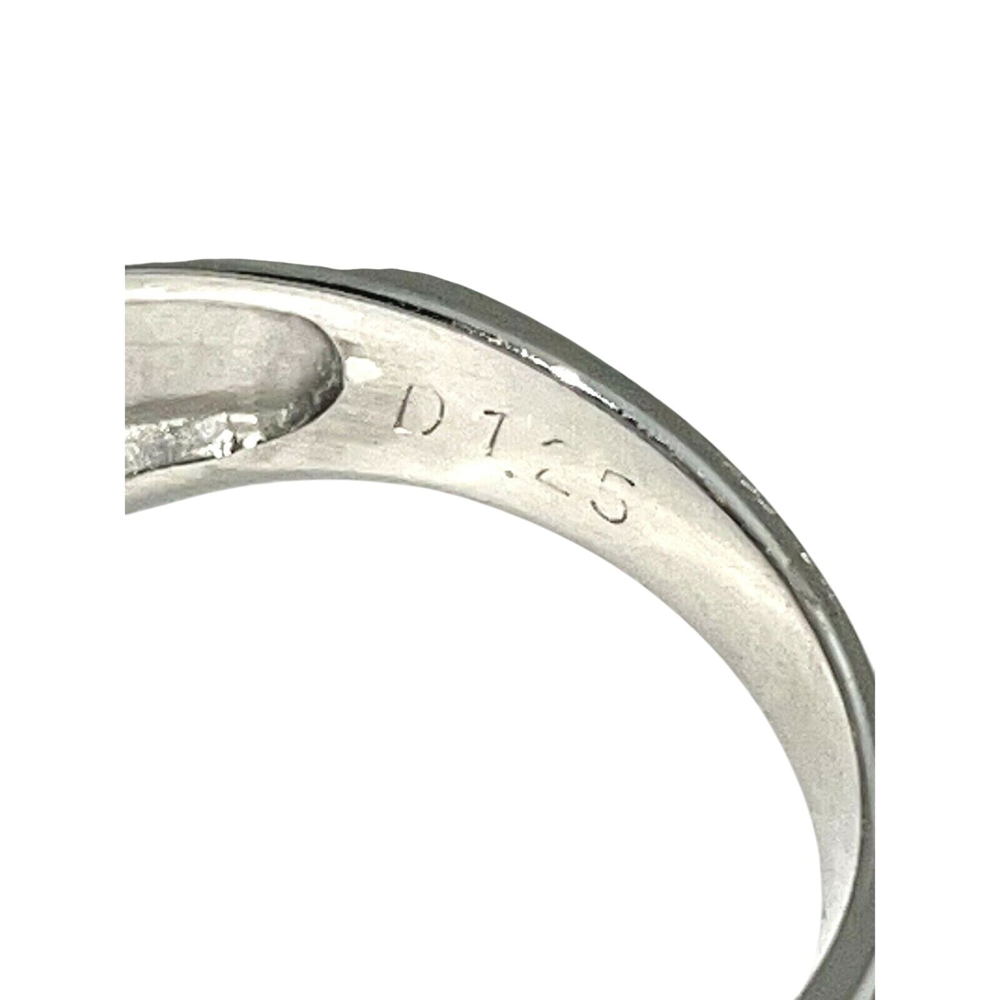 1.25 ctw Sapphire Solitaire Diamond Ring Platinum 9.5g Size 6