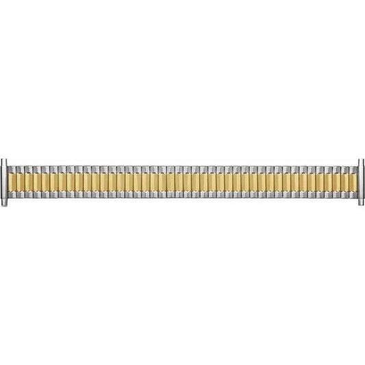 Mens 16-20 mm Two Tone Straight, Spring End Expansion Watch Band