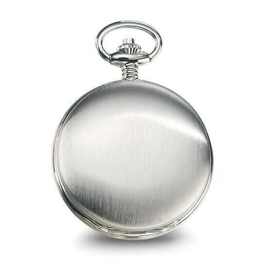 Charles Hubert Chrome-finish White Skeleton Dial Pocket Watch