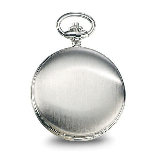Charles Hubert Chrome-finish White Skeleton Dial Pocket Watch