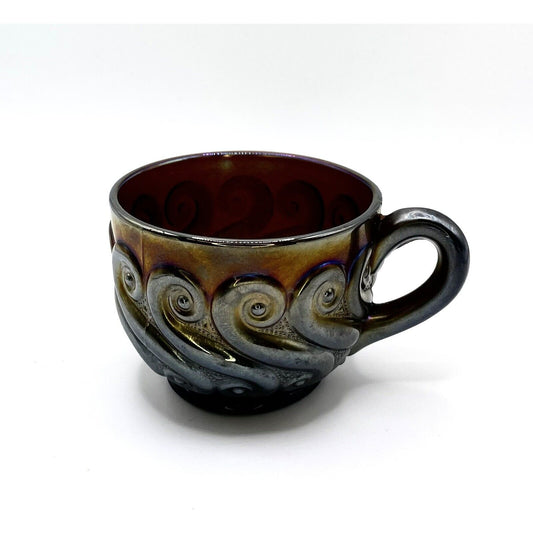 Vintage Carnival Glass Dugan “S-Repeat” Punch Cup In Amethyst