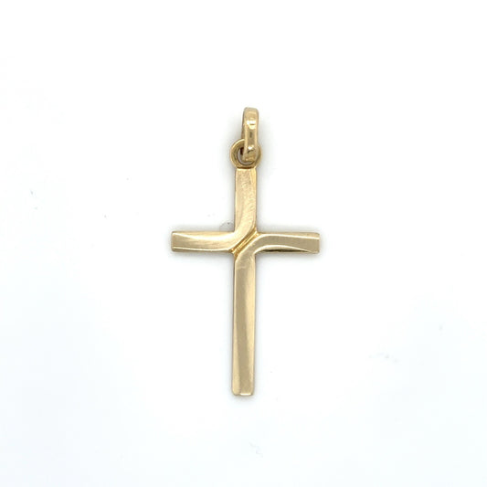 14K Yellow Gold Cross Pendant 1.6g Charm