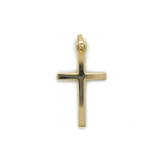 14K Yellow Gold Cross Pendant 1.6g Charm
