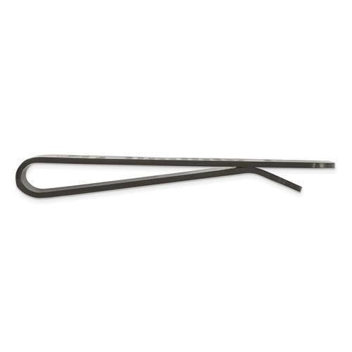 Chisel Stainless Steel Brushed Black IP-plated with Lasered FATHER Money Clip