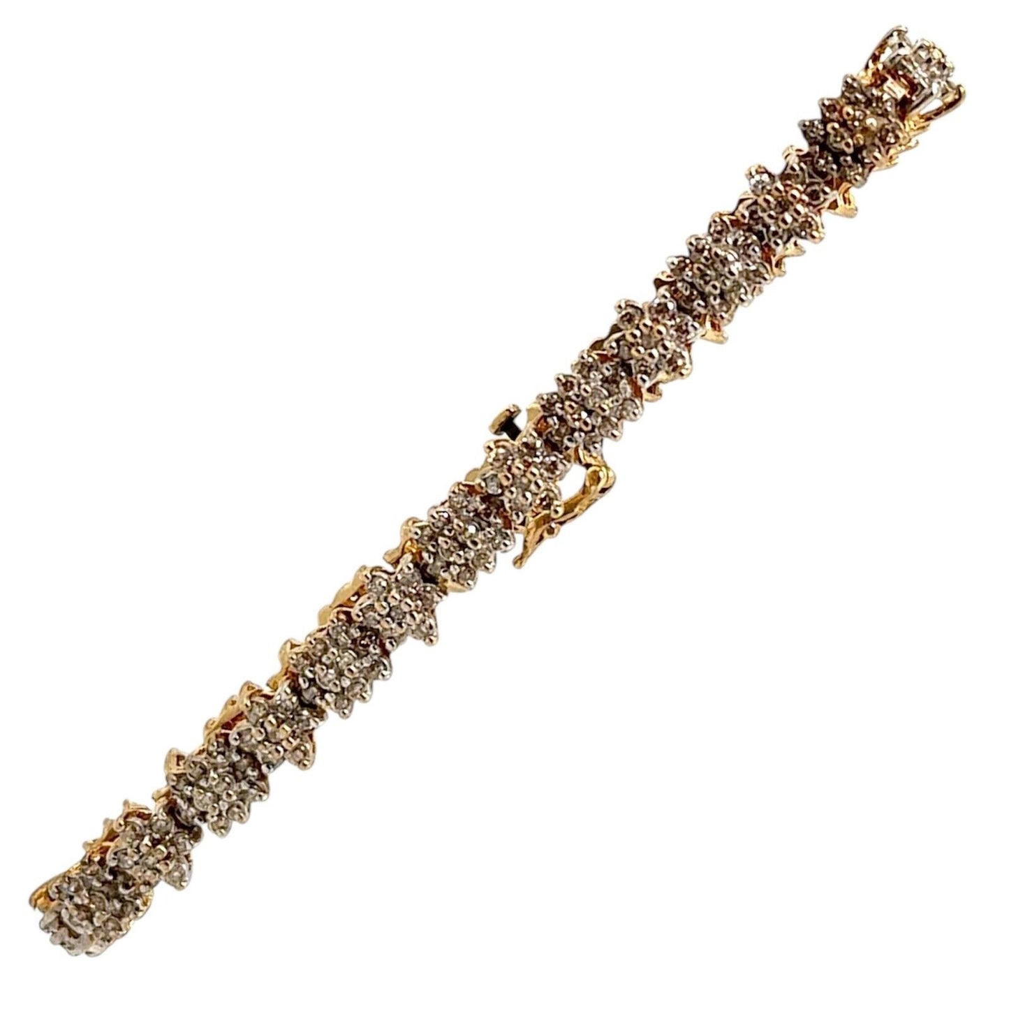 2.33ctw Diamond 10k Yellow Gold 7" inch Tennis Bracelet 15.2g