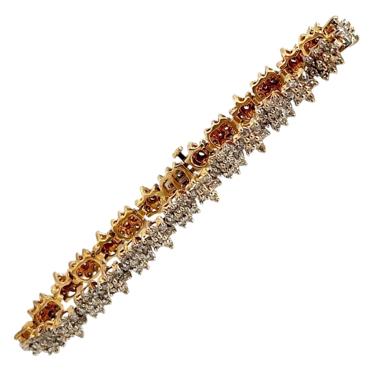 2.33ctw Diamond 10k Yellow Gold 7" inch Tennis Bracelet 15.2g