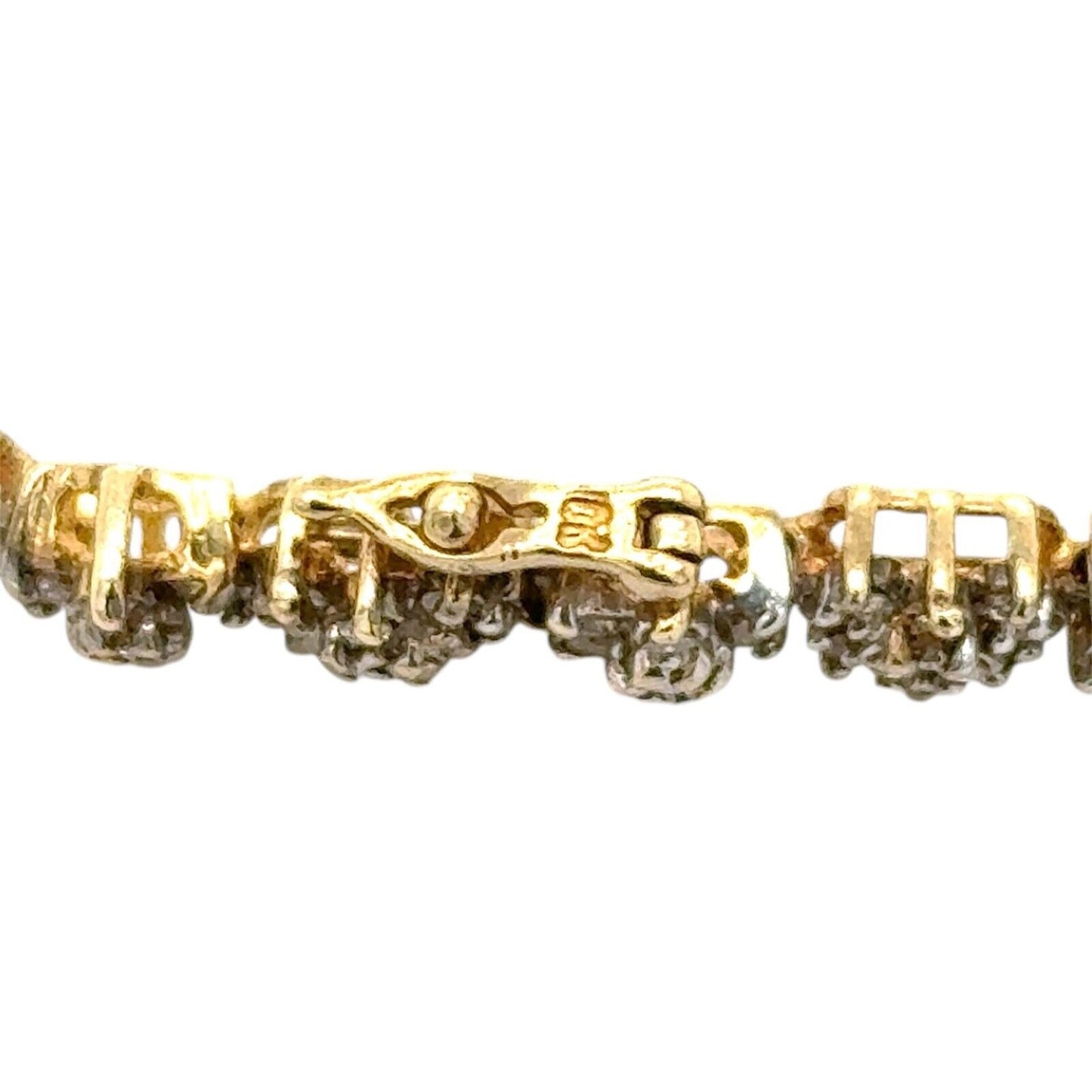 2.33ctw Diamond 10k Yellow Gold 7" inch Tennis Bracelet 15.2g