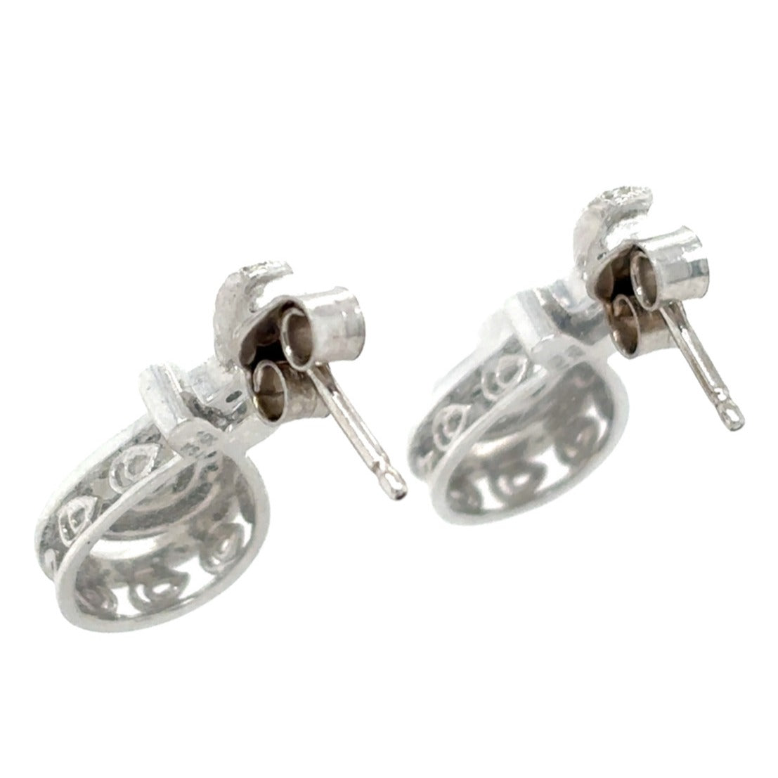10k White Gold 1/3ctw Diamond Drop Dangle Earrings 3.8g