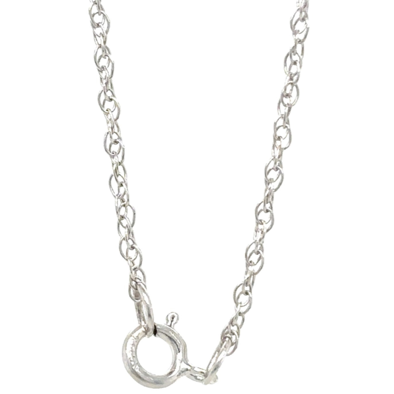14k White Gold 1.1mm Loose Rope 20in Chain Necklace 1.1g