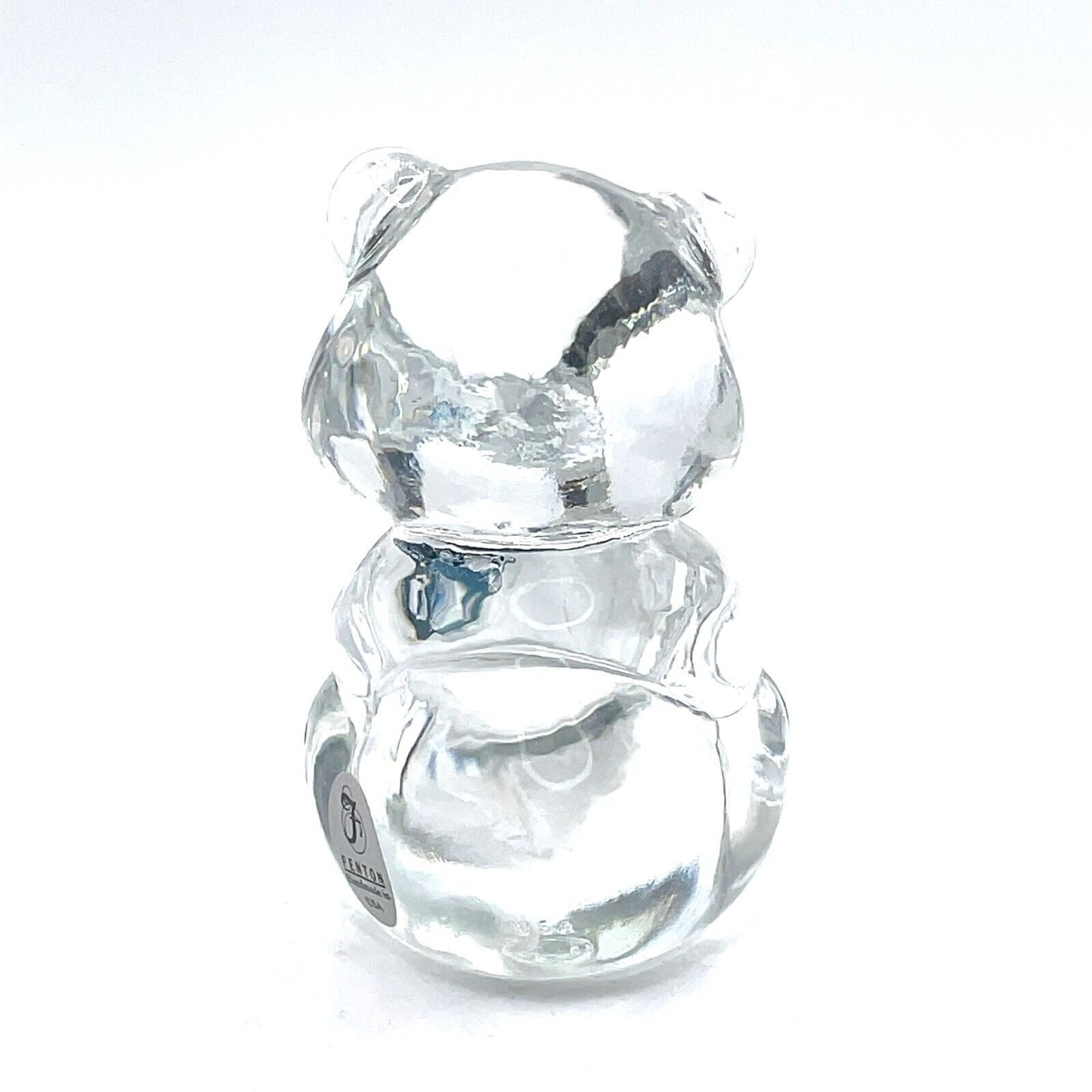 3 1/4" Fenton Birthstone Glass Bears December- Blue Zircon - 5151 X2