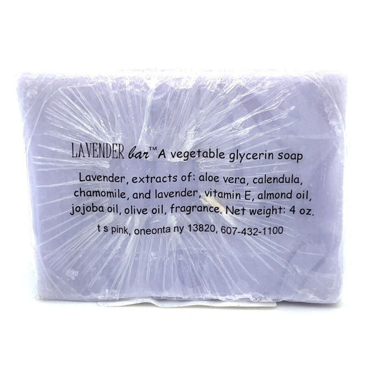Lavender Bar Organic Vegetable Glycerin Soap With Aloe Vera & Oils 4 Oz By T S Pink