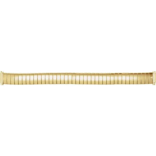 Ladies 10-14 mm Yellow Tone Straight, Spring End Expansion Watch Band