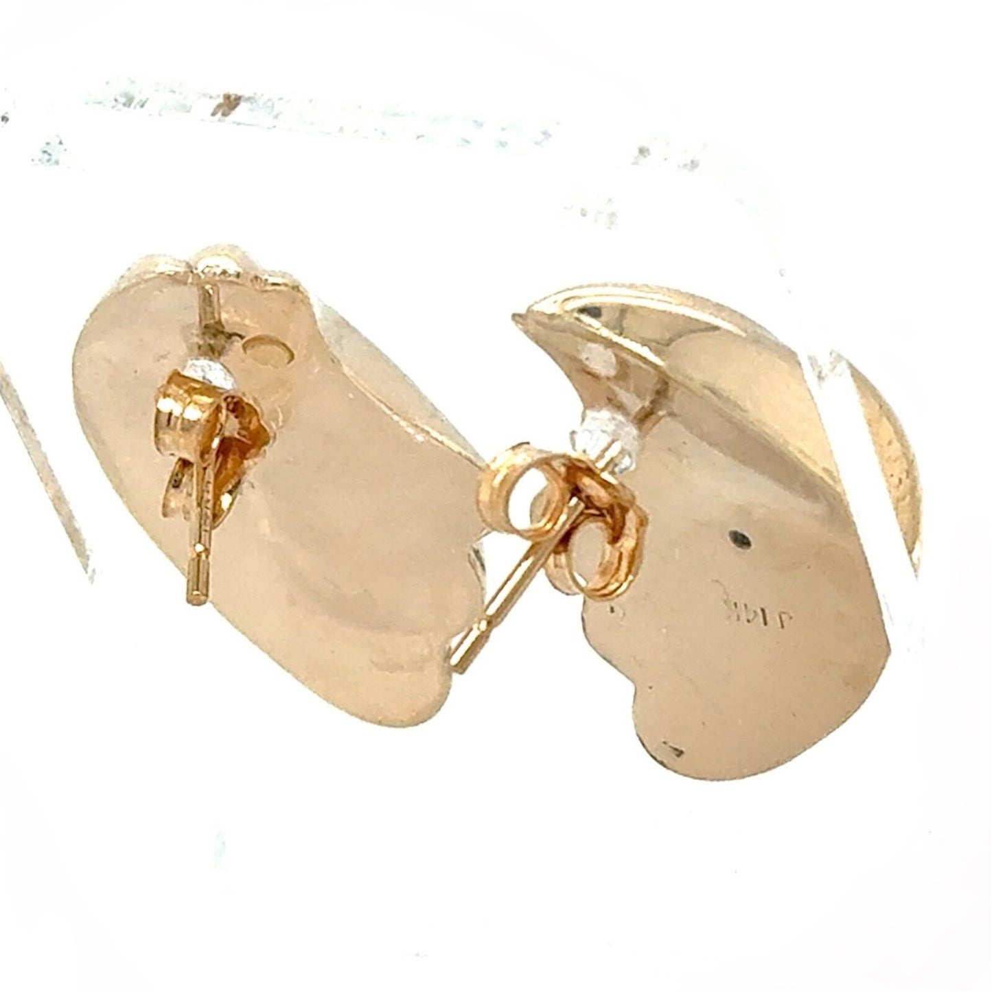 Twisted Huggie 14k Yellow Gold Earrings 3.5g