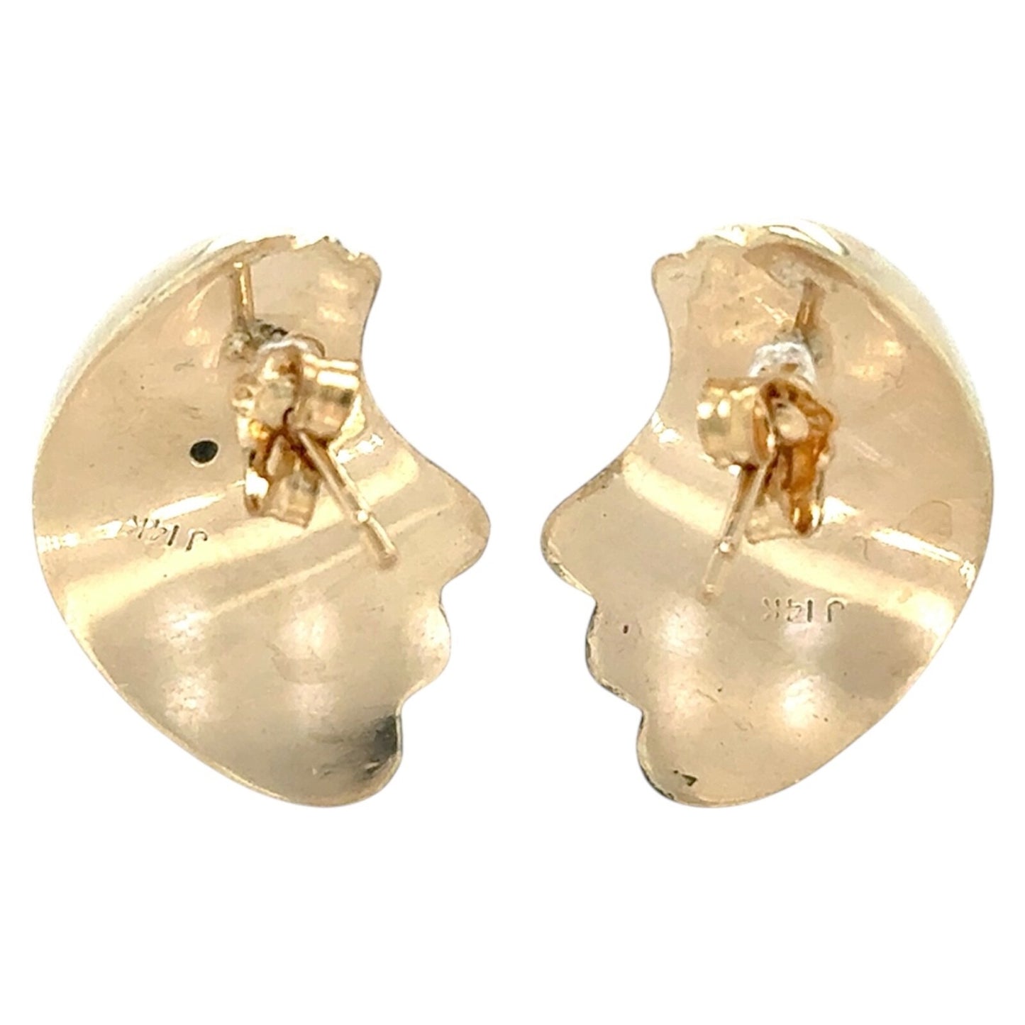 Twisted Huggie 14k Yellow Gold Earrings 3.5g