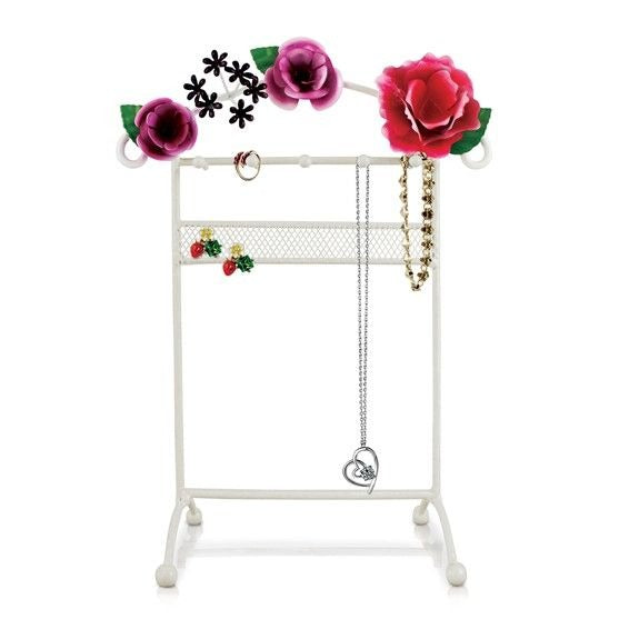 Bella Rosa Earring & Necklace Holder Rose Jewelry Organizer