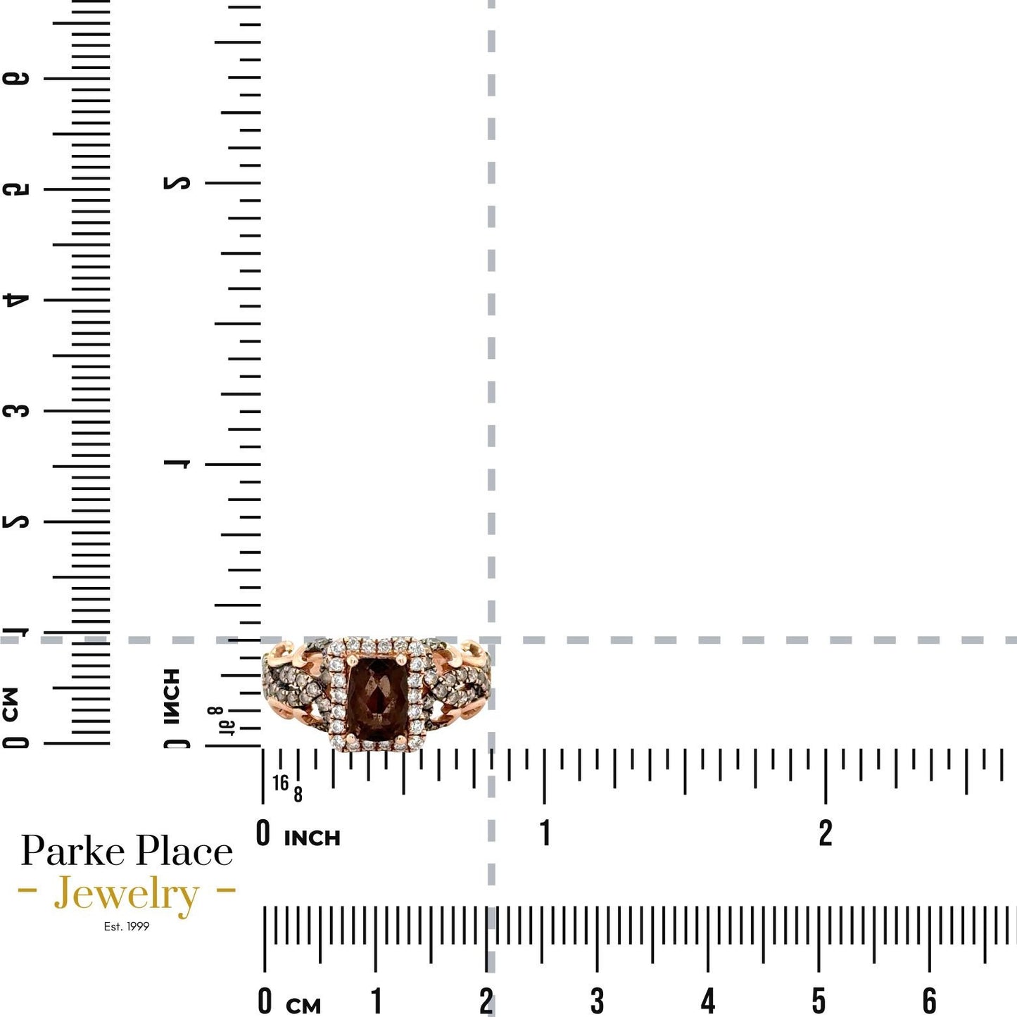 Le Vian Chocolate Quartz and 5/8ctw Diamond 14k Rose Gold Ring 4.5g Size 6.25