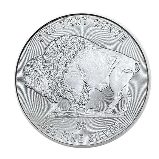 1 Troy Oz .999 Fine Silver Buffalo Round Coin