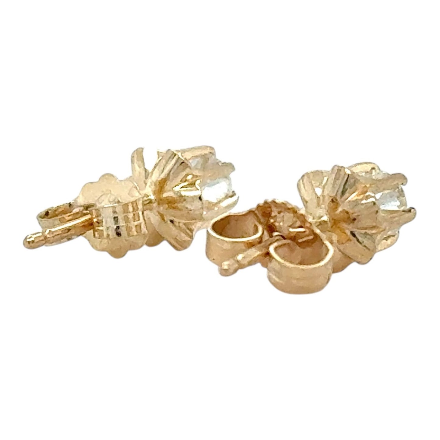 1/3ctw Diamond 14k Yellow Gold Stud Earrings 0.9g (I1-3,H-J)