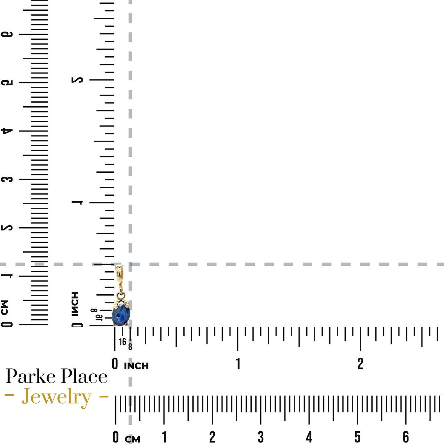 1/2ct Solitaire Oval Blue Sapphire 14K Yellow Gold Pendant 0.4g