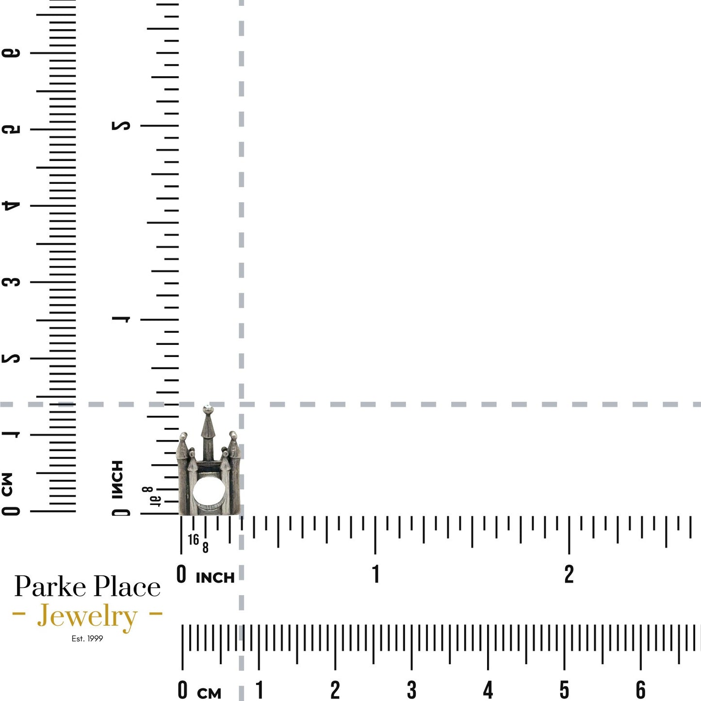 Disney Magic Castle Sterling Silver 925 Bracelet Slide 2.1g