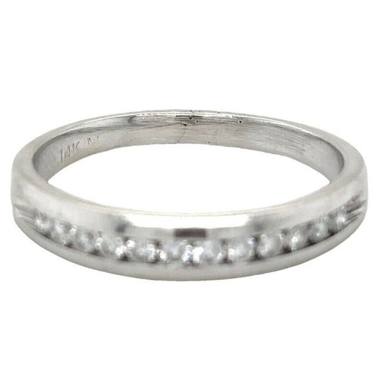 1/4ctw Diamond Band 14k White Gold Size 9 Ring 3.2g