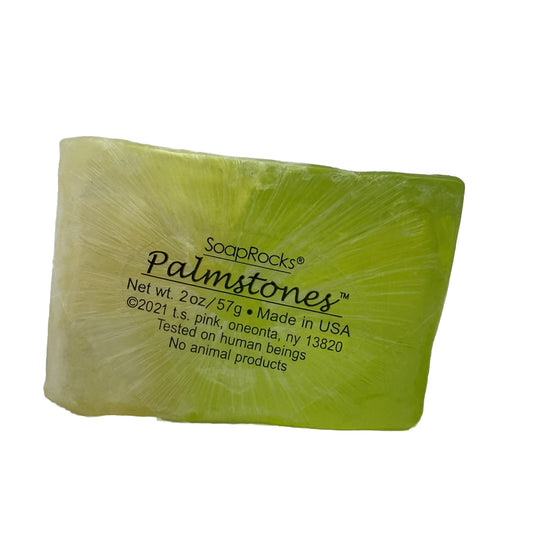 SoapRocks Palmstones Green & White Glycerin Soap 2oz Vegan & Handcrafted