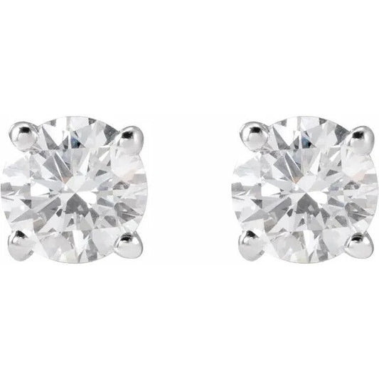14K White Gold 3/4 CTW Lab-Grown Diamond Stud Earrings