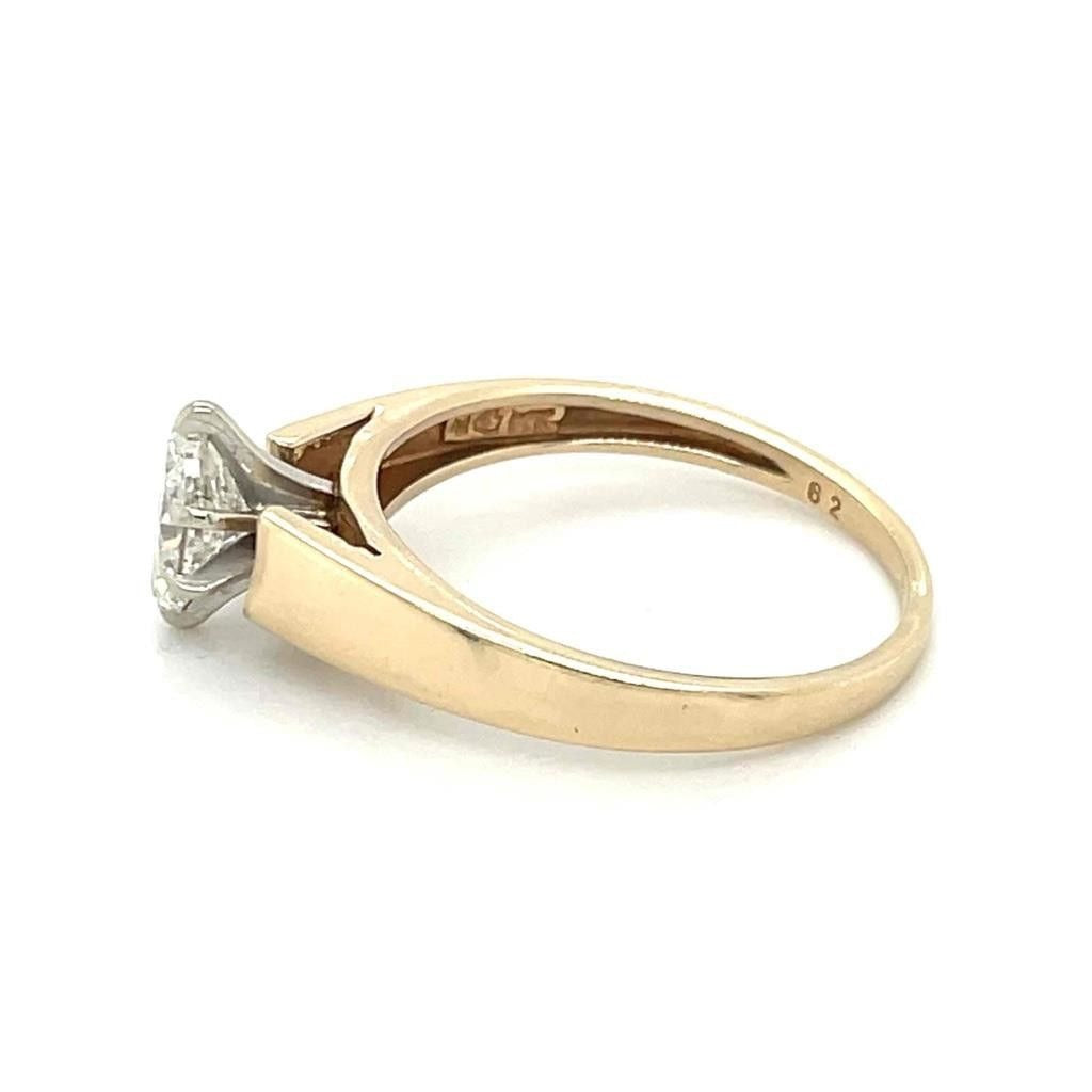 1/2ct Diamond Solitaire Engagement Ring REAL Solid 14K Yellow Gold 2.4g Size 7