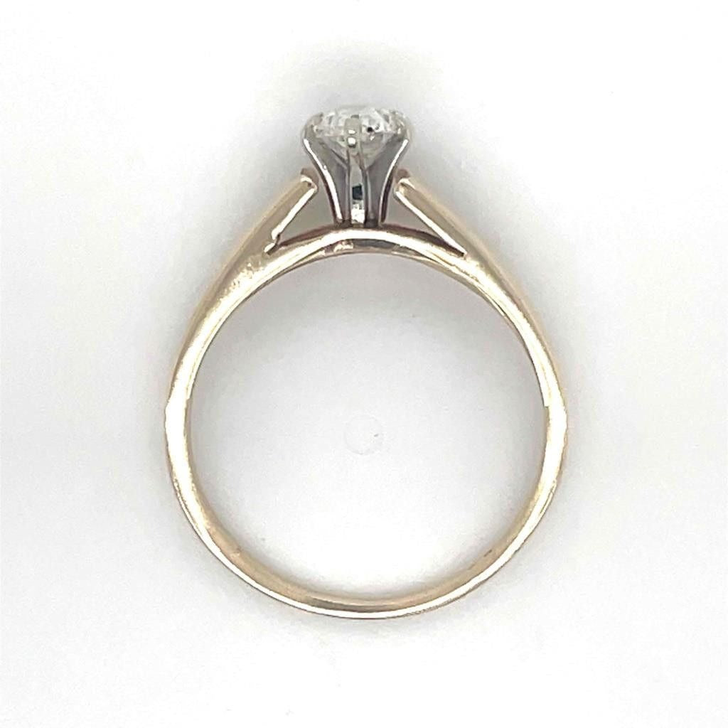 1/2ct Diamond Solitaire Engagement Ring REAL Solid 14K Yellow Gold 2.4g Size 7