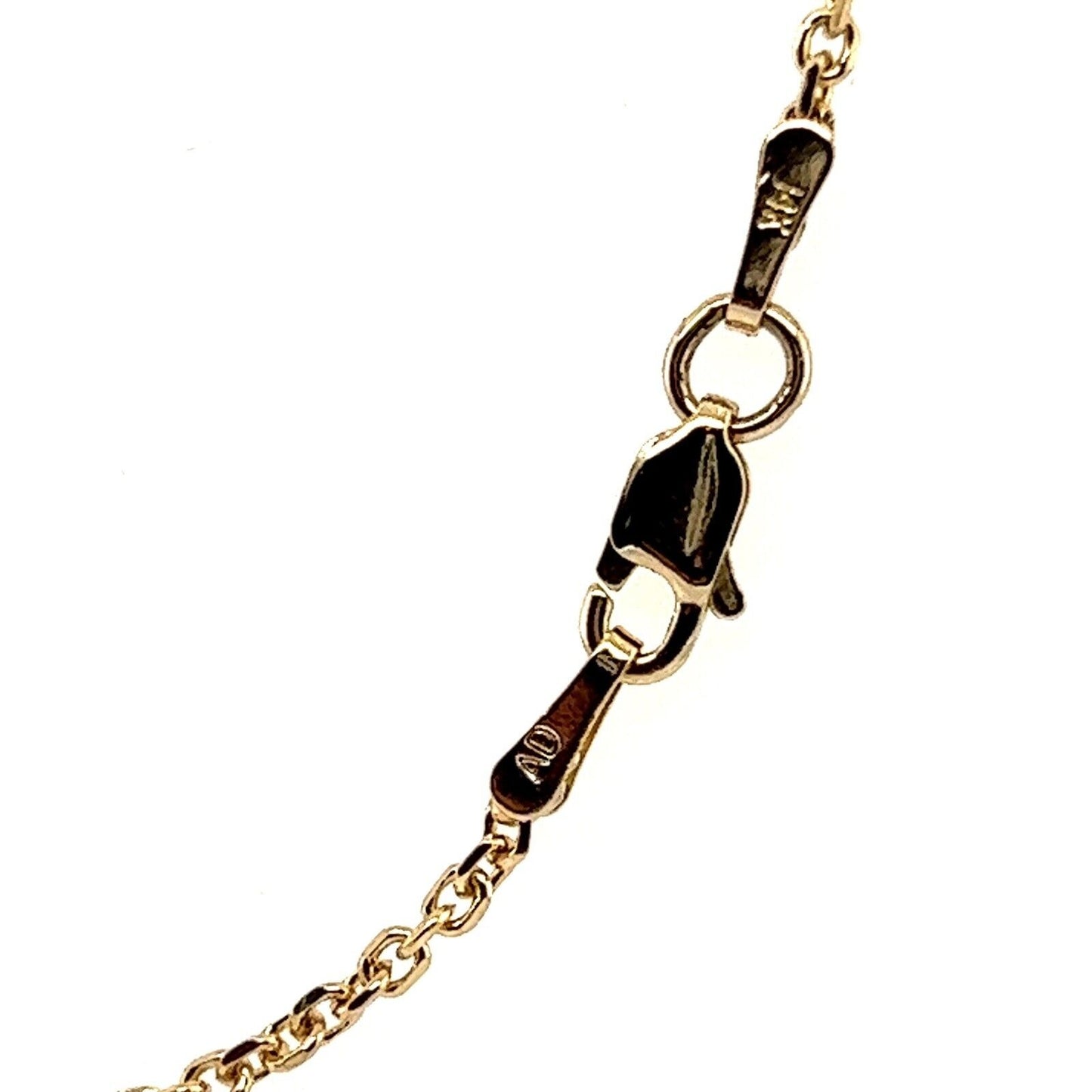 Real Solid 14K Yellow Gold 1mm Cable Chain Necklace 18 Inch 4.3g