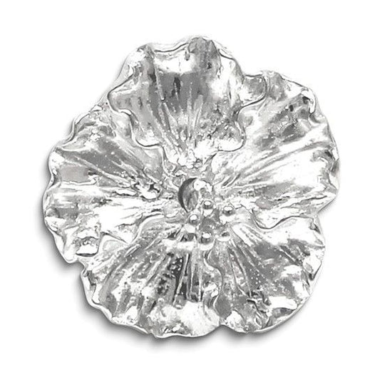 HIBISCUS Flower Handcrafted Pewter Ring Holder Jewelry Stand