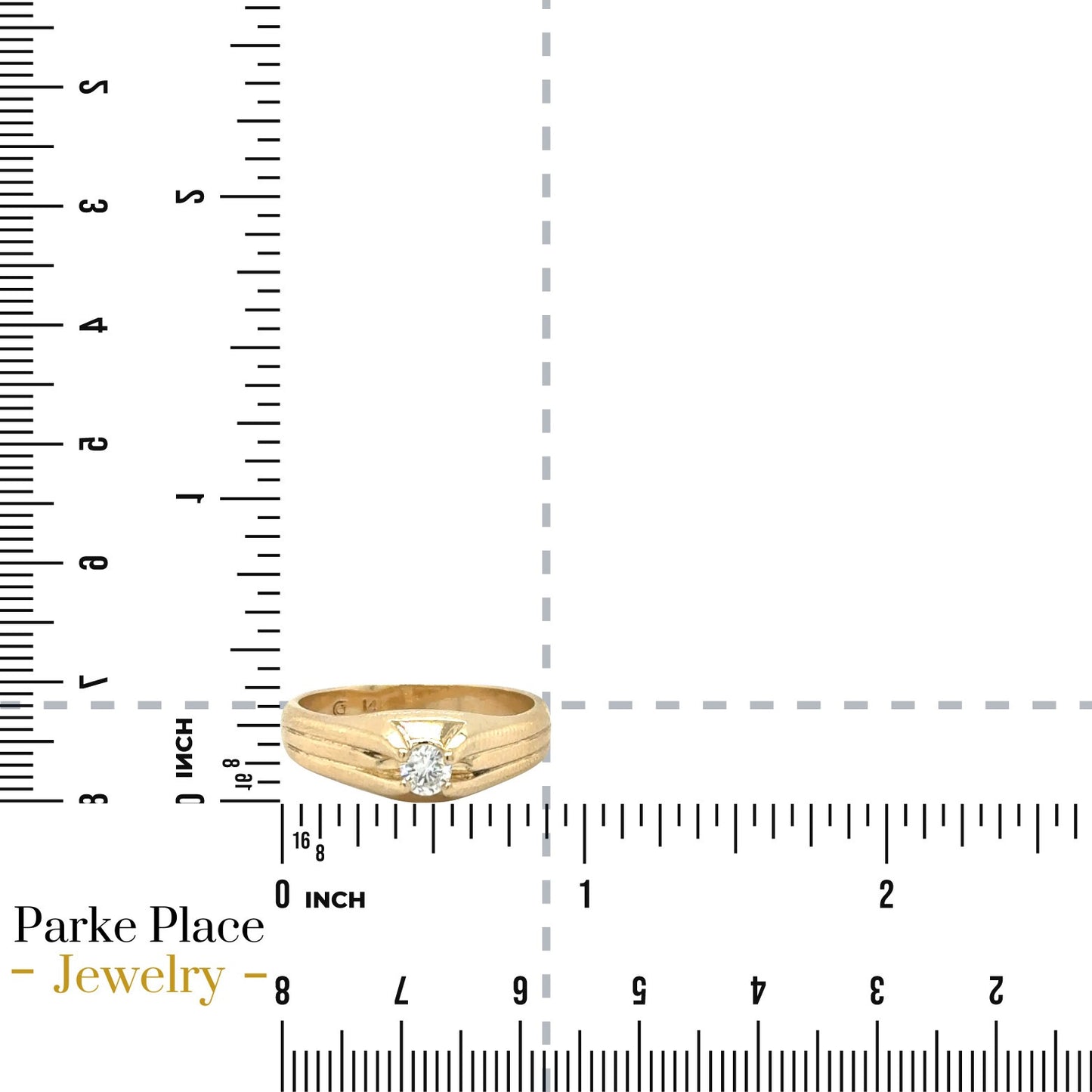 1/5 Ct Diamond Solitaire Ring 14k Yellow Gold Band 6g Size 9.25