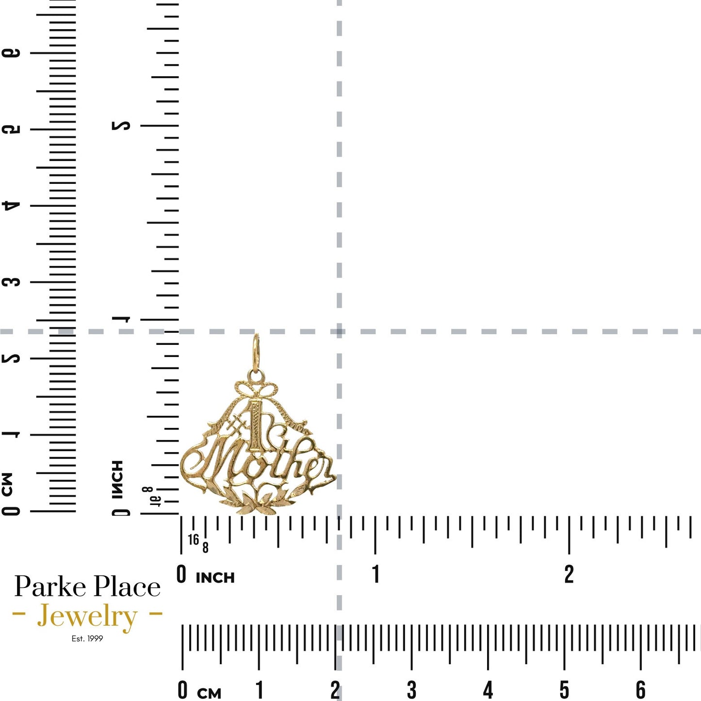 #1 Mother Filigree 14k Yellow Gold Pendant 0.9g