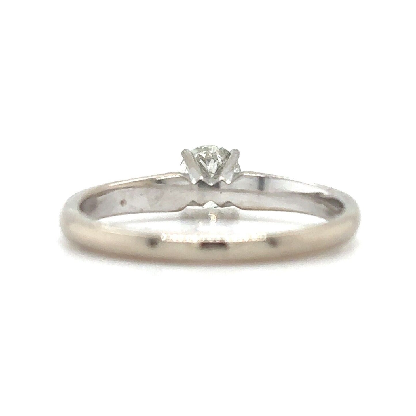 1/3ct Diamond Solitaire 14k White Gold Size 5 Band 1.8g