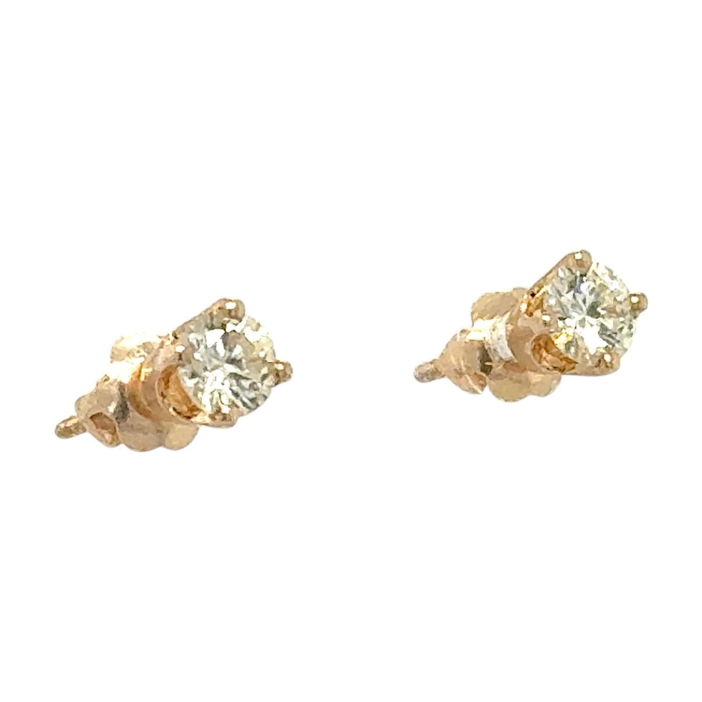 5/8ctw Diamond 14k Yellow Gold Stud Earrings 1.1g (SI1-3,L-N)