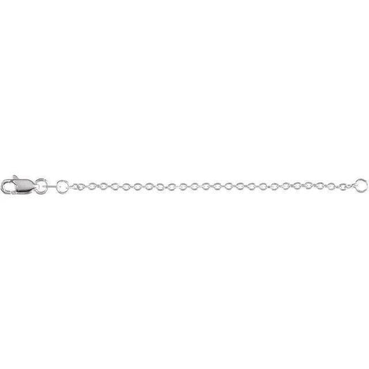 Sterling Silver 1.6 mm Cable 3" Chain Extender