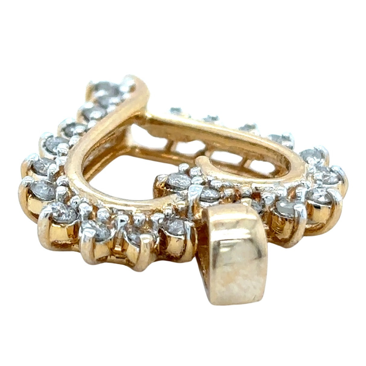 1/2ct Diamond Heart 10k Yellow Gold Pendant 3.0g