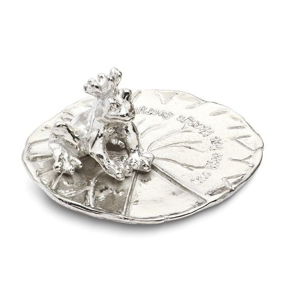 Frog Prince Handcrafted Pewter Ring Holder Jewelry Stand