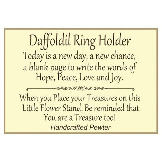 DAFFODIL Flower Pewter Ring Holder Jewelry Stand